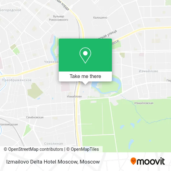 Izmailovo Delta Hotel Moscow map