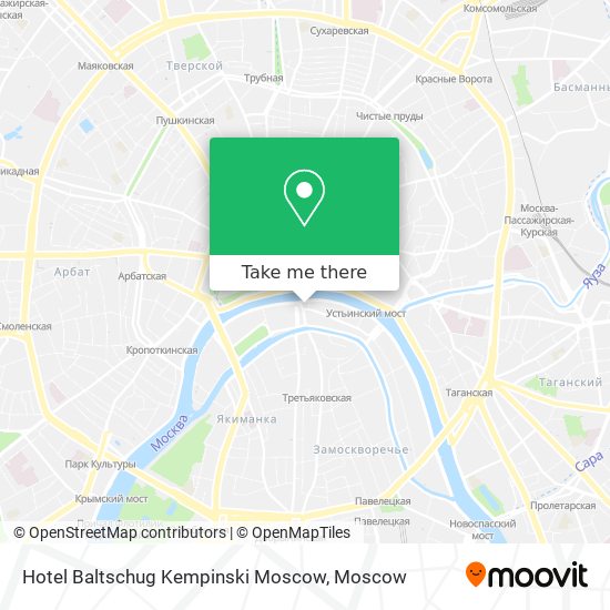 Hotel Baltschug Kempinski Moscow map