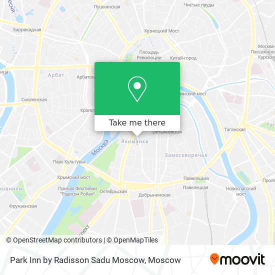 Park Inn by Radisson Sadu Moscow map