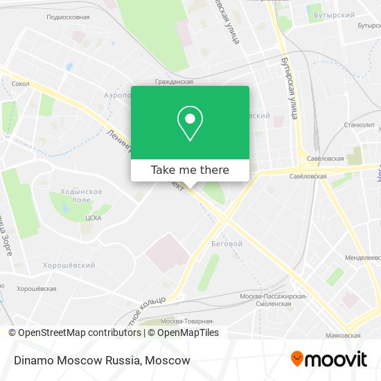 Dinamo Moscow Russia map