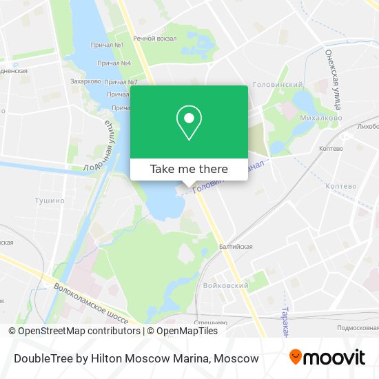 DoubleTree by Hilton Moscow Marina map