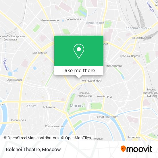 Bolshoi Theatre map