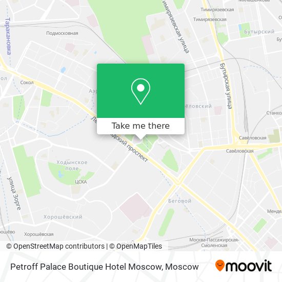 Petroff Palace Boutique Hotel Moscow map