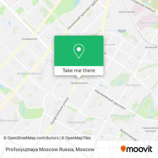 Profsoyuznaya Moscow Russia map