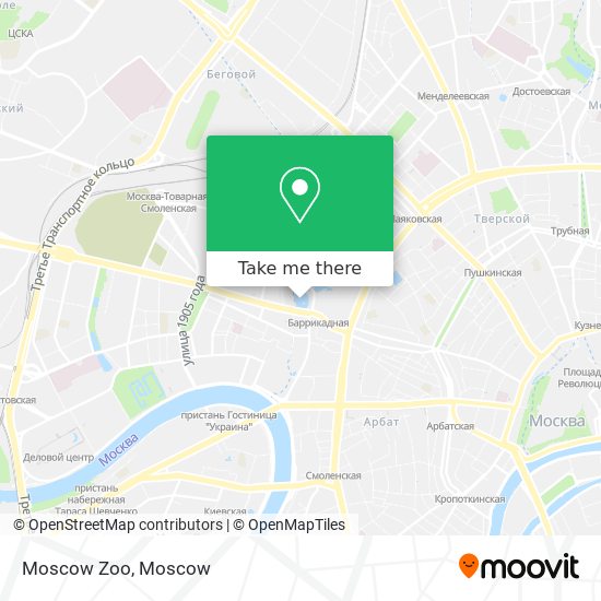 Moscow Zoo map