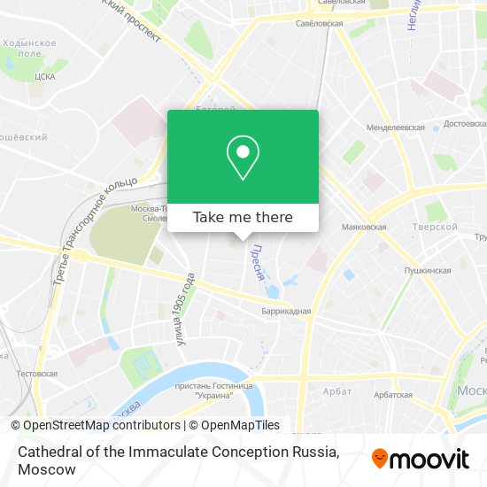 Cathedral of the Immaculate Conception Russia map