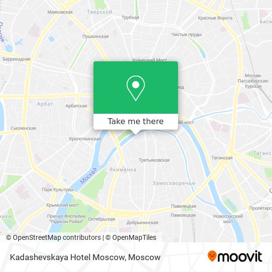 Kadashevskaya Hotel Moscow map