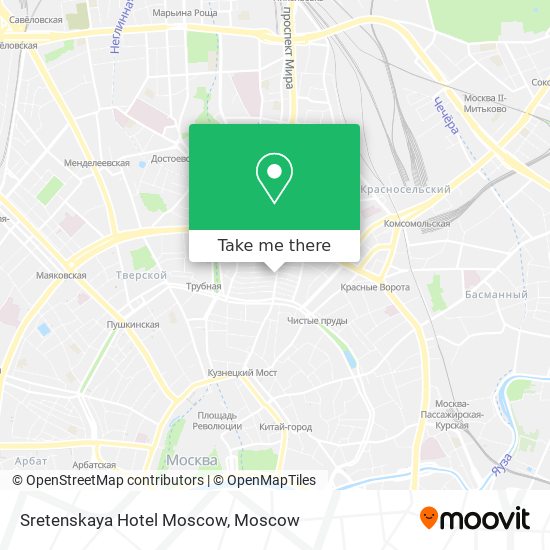 Sretenskaya Hotel Moscow map