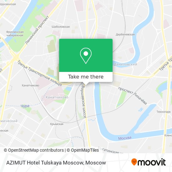 AZIMUT Hotel Tulskaya Moscow map