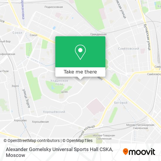 Alexander Gomelsky Universal Sports Hall CSKA map