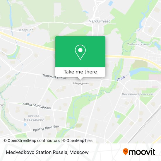Medvedkovo Station Russia map