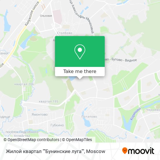 Жилой квартал ""Бунинские луга"" map