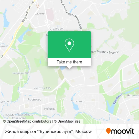 Жилой квартал ""Бунинские луга"" map