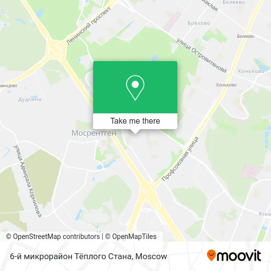 6-й микрорайон Тёплого Стана map