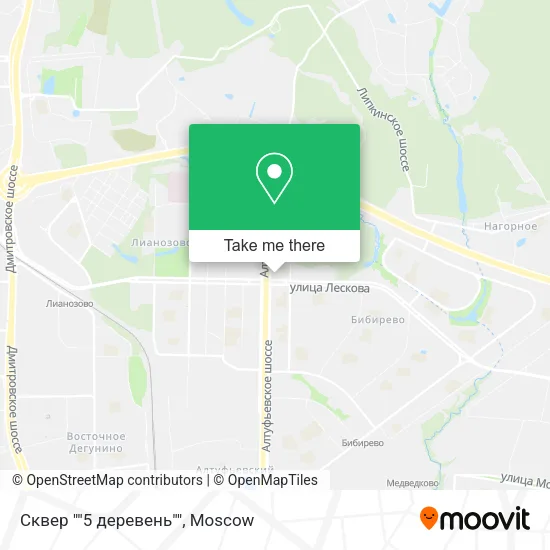 Сквер ""5 деревень"" map
