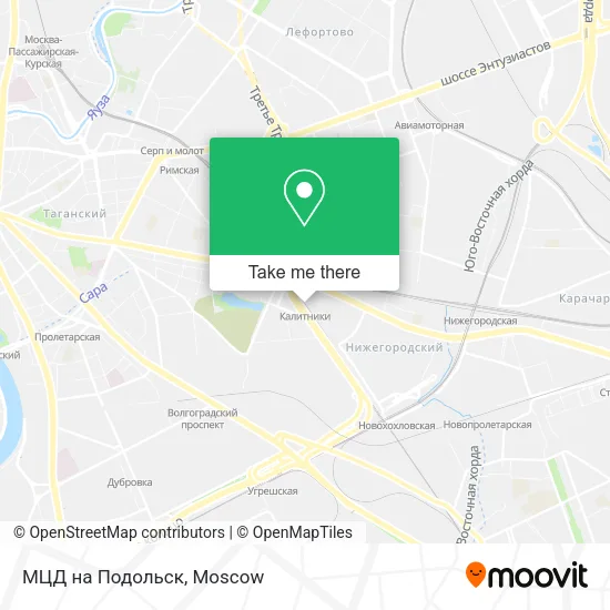МЦД на Подольск map