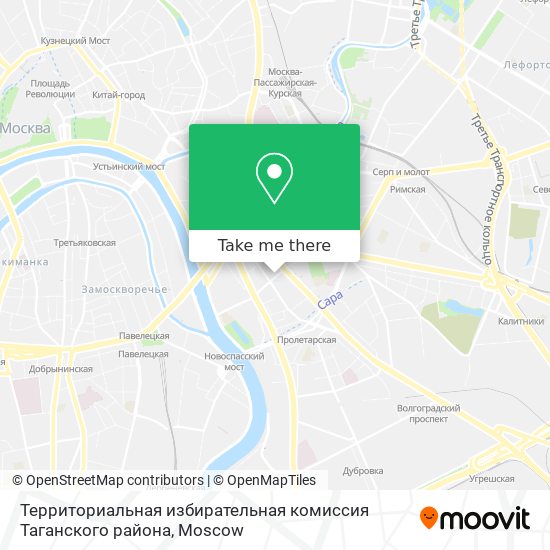 Территориальная избирательная комиссия Таганского района map