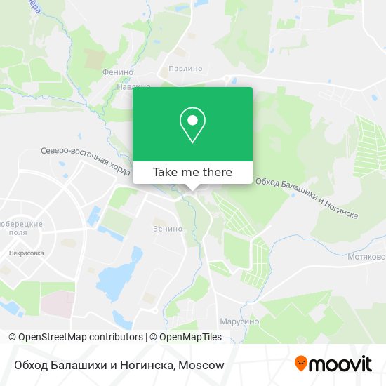 Обход Балашихи и Ногинска map
