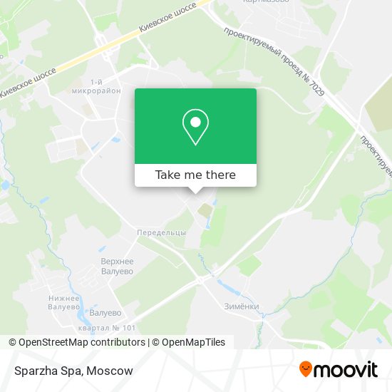 Sparzha Spa map