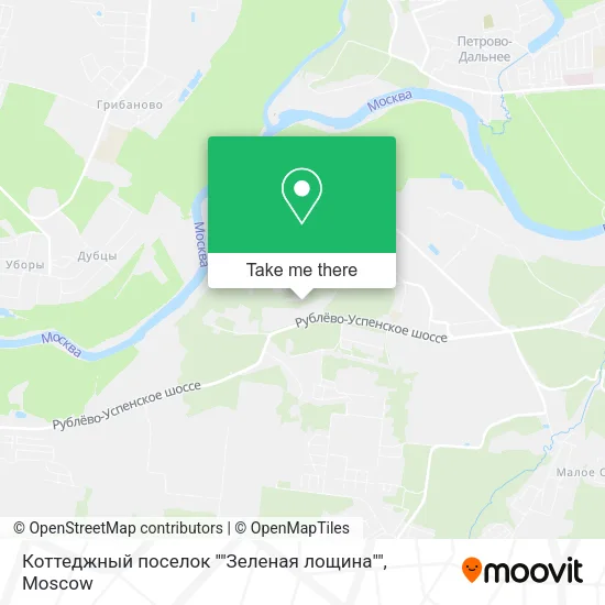 Коттеджный поселок ""Зеленая лощина"" map