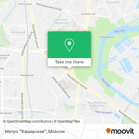 Метро ""Каширская"" map