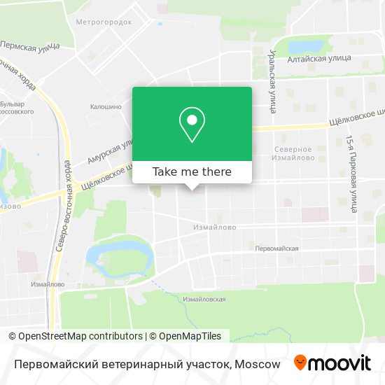 Первомайский ветеринарный участок map