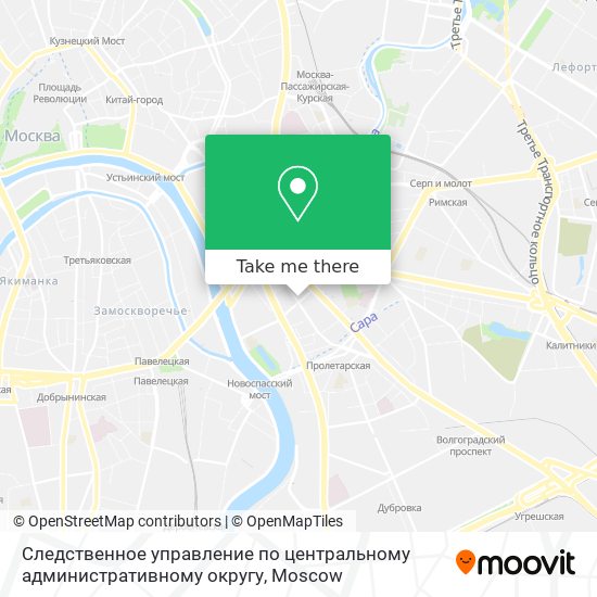 Следственное управление по центральному административному округу map