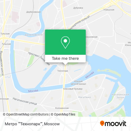 Метро ""Технопарк"" map