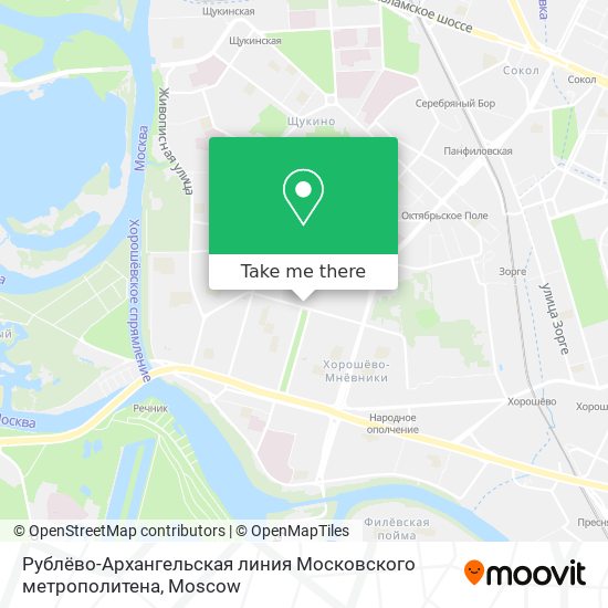 Рублёво-Архангельская линия Московского метрополитена map