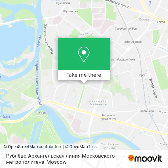 Рублёво-Архангельская линия Московского метрополитена map