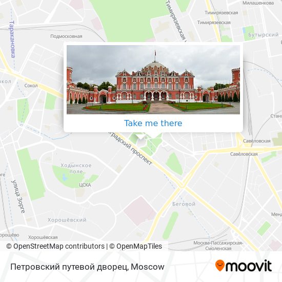 Петровский путевой дворец map
