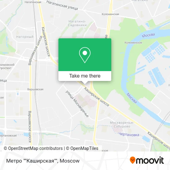 Метро ""Каширская"" map