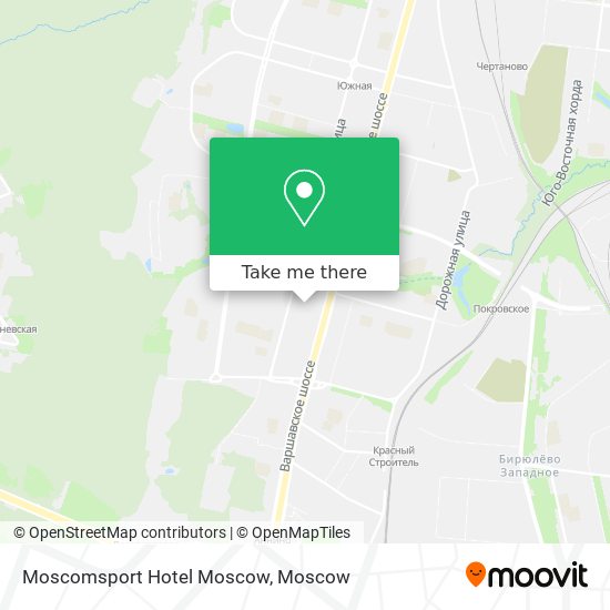 Moscomsport Hotel Moscow map