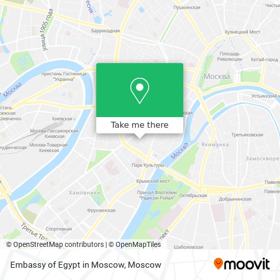 Embassy of Egypt in Moscow map