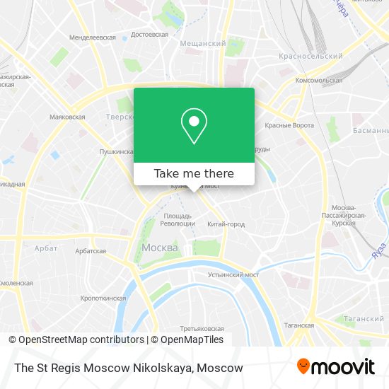 The St Regis Moscow Nikolskaya map