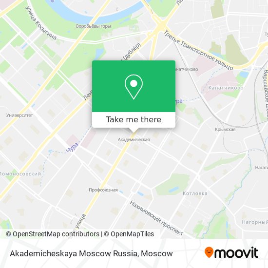 Akademicheskaya Moscow Russia map