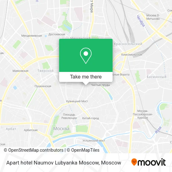 Apart hotel Naumov Lubyanka Moscow map