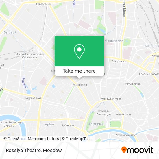 Rossiya Theatre map