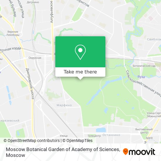 Moscow Botanical Garden of Academy of Sciences map