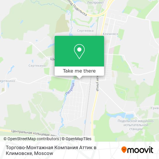 Торгово-Монтажная Компания Аттик в Климовске map