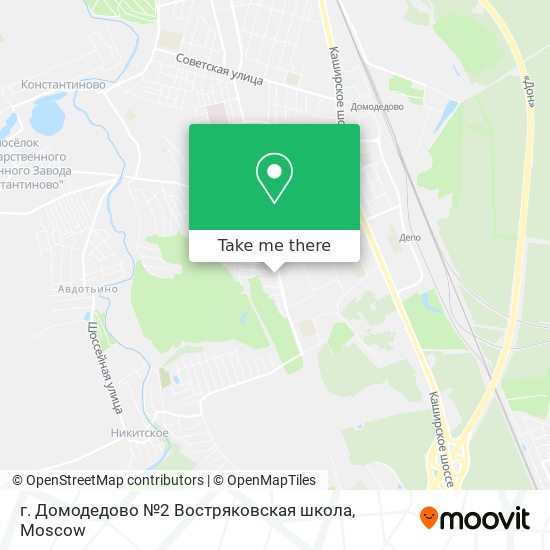 г. Домодедово №2 Востряковская школа map