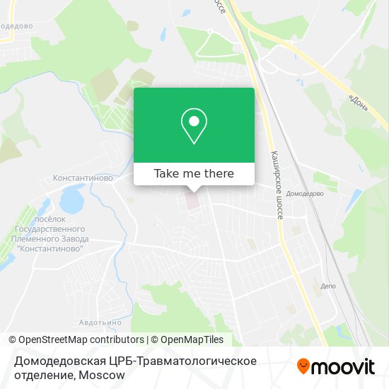 Домодедовская ЦРБ-Травматологическое отделение map