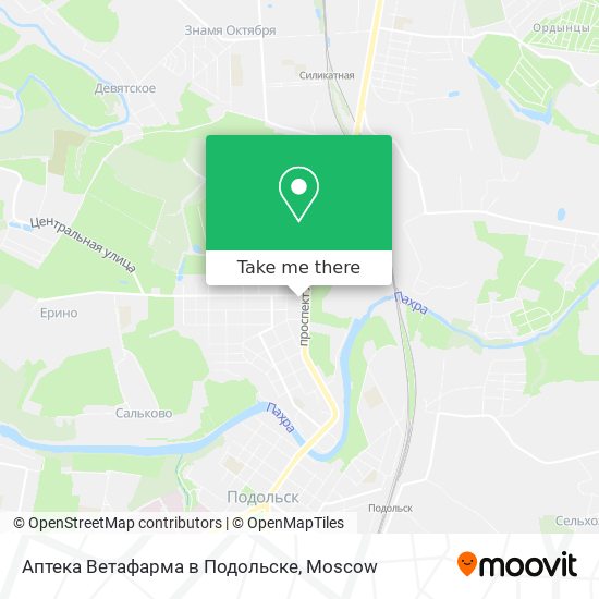 Аптека Ветафарма в Подольске map