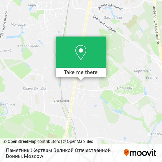 Памятник Жертвам Великой Отечественной Войны map