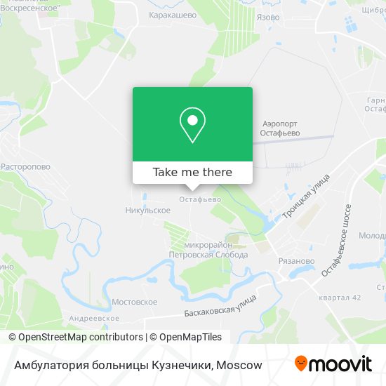 Амбулатория больницы Кузнечики map