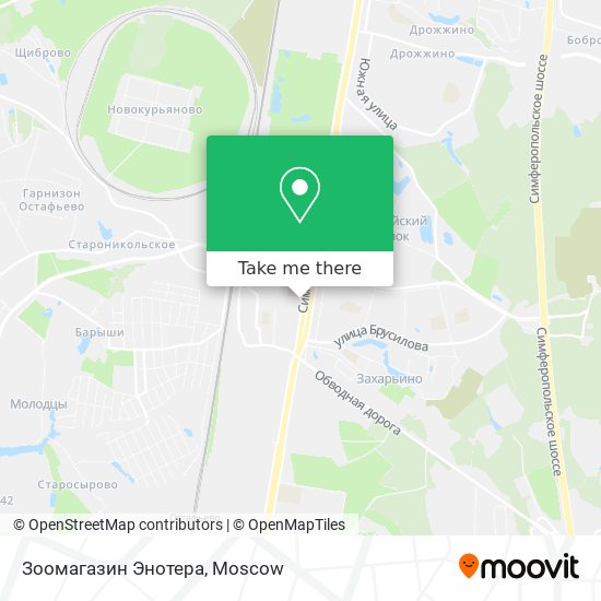 Зоомагазин Энотера map