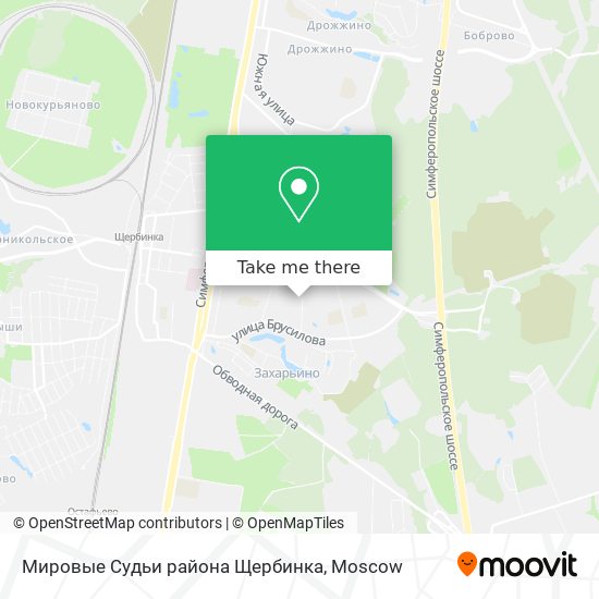 Мировые Судьи района Щербинка map