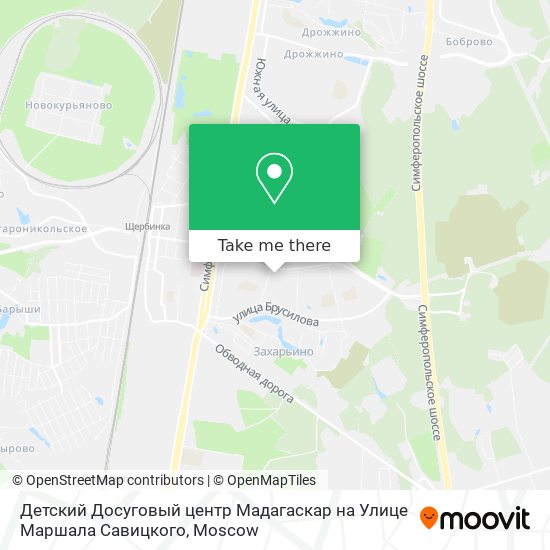 Детский Досуговый центр Мадагаскар на Улице Маршала Савицкого map