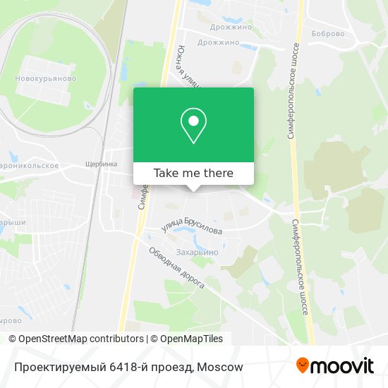 Проектируемый 6418-й проезд map