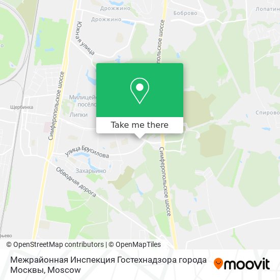 Межрайонная Инспекция Гостехнадзора города Москвы map
